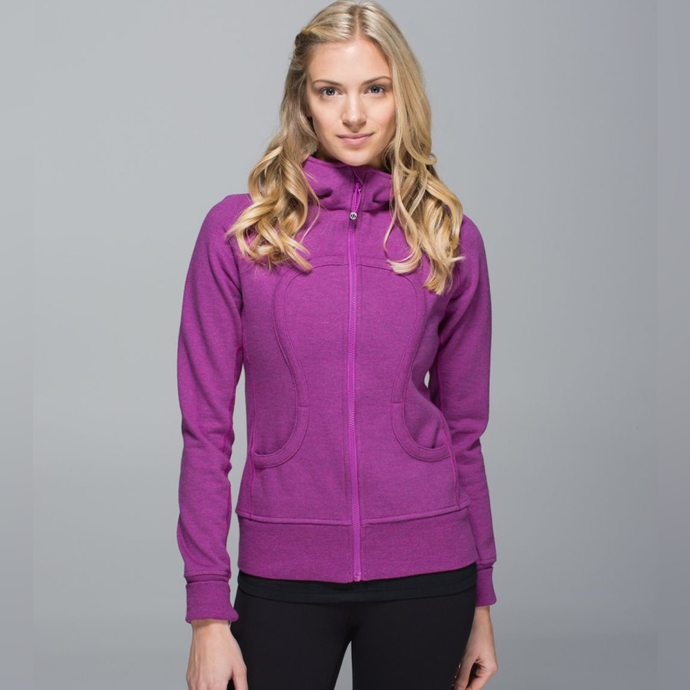 Lululemon Scuba Hoodie ll Heathered Marled Ultra Violet Full Zip Size 8